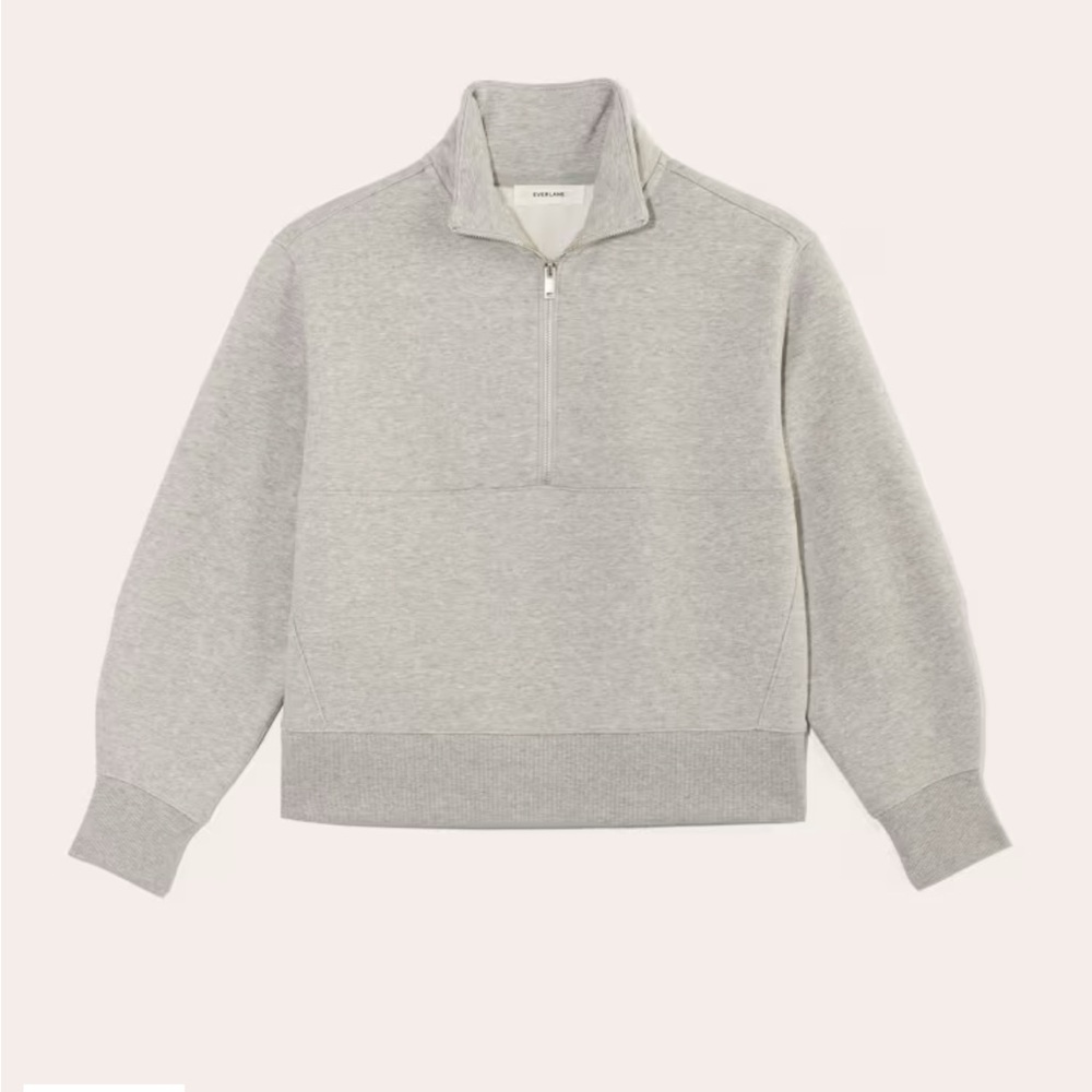 EVERLANE The Laid-Back Half Zip Sweatshirt XXS